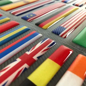 Color: Blue - 3D Reflective National Flag Sticker Motorcycle