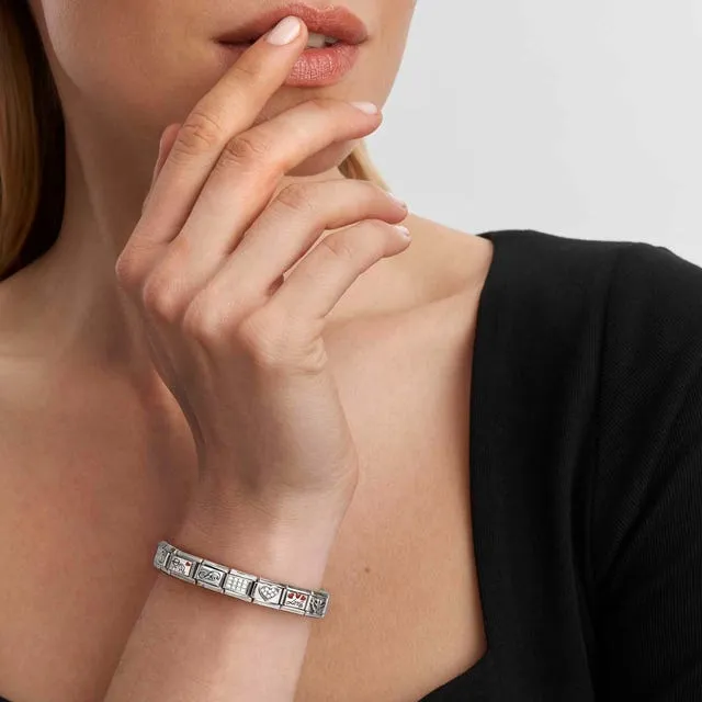 Composable Classic Turquoise Bow Link - Silver - 330509/19