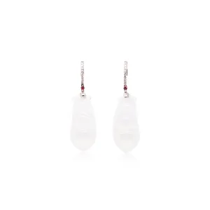 Crystal White Jade Earrings