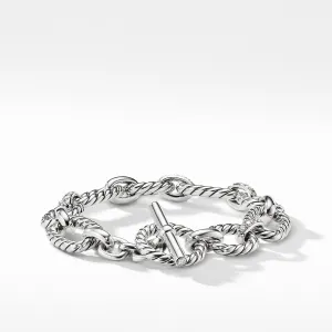 Cushion Link Bracelet with Diamonds