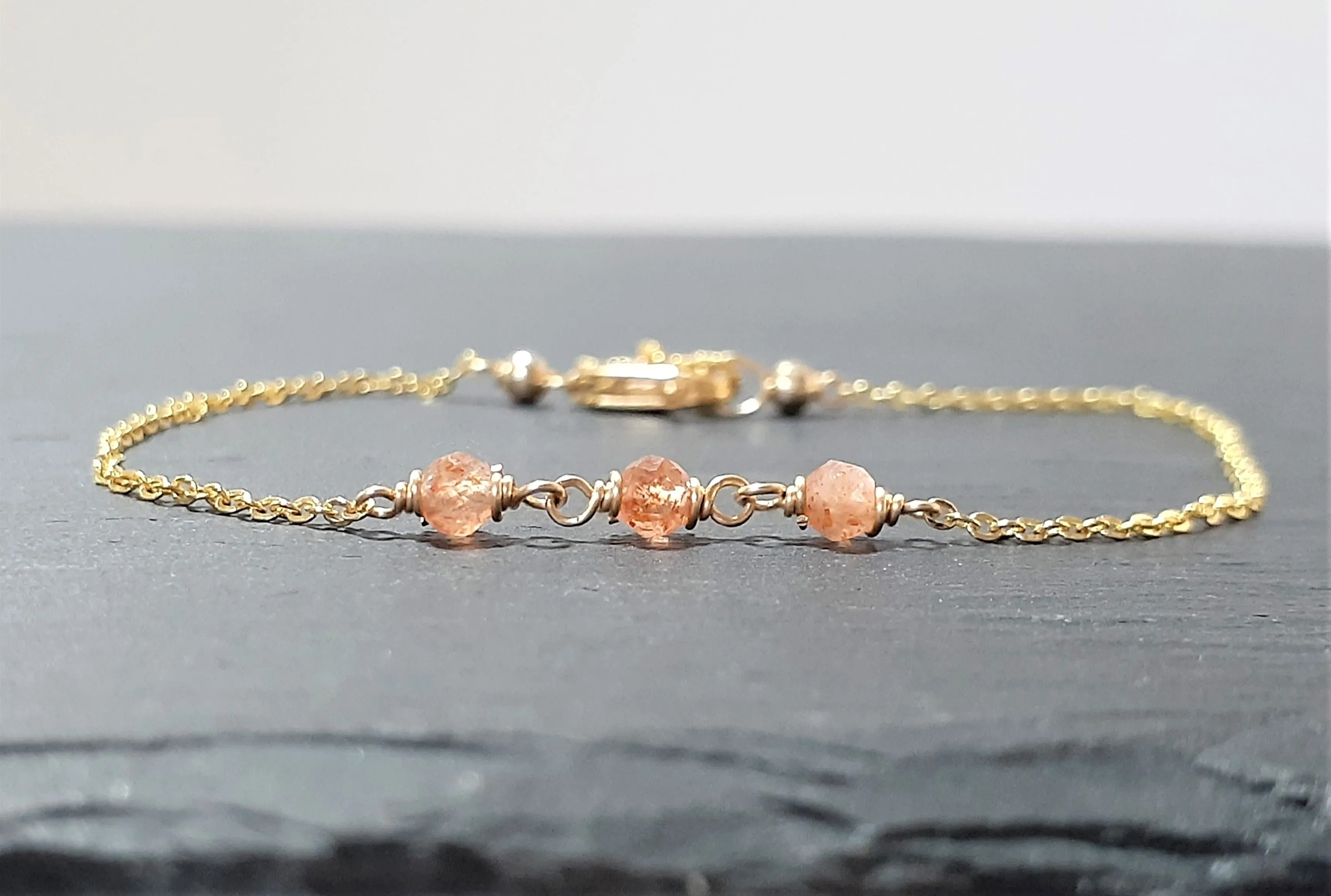 Dainty Sunstone Bracelet