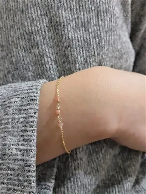 Dainty Sunstone Bracelet