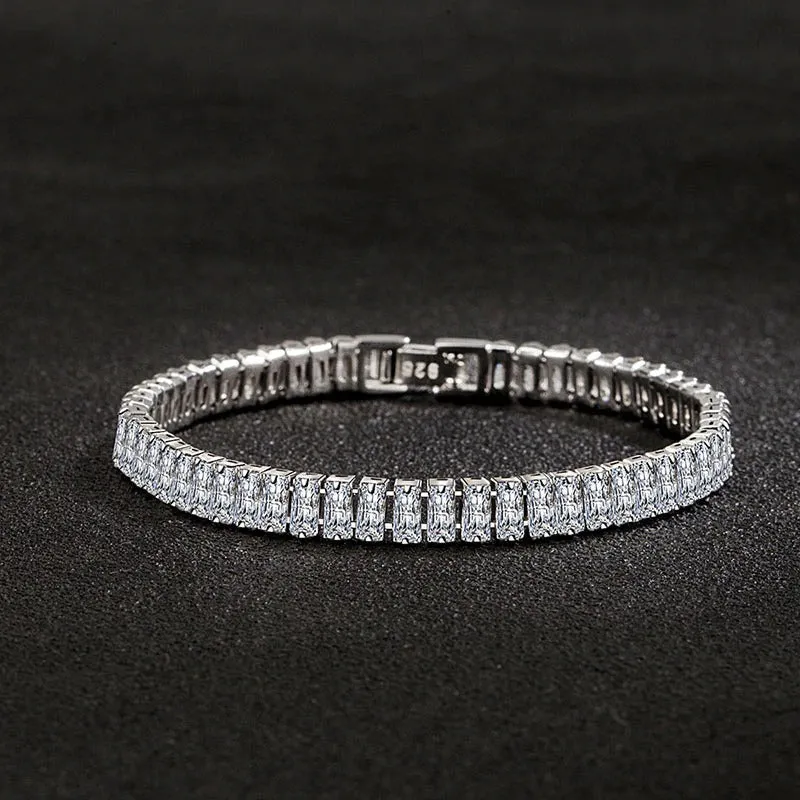 Dazzling Iced Out Zircon Bejeweled Tennis Bracelets