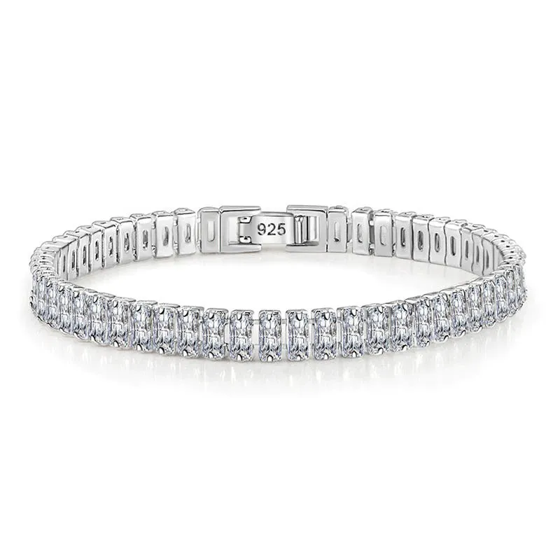 Dazzling Iced Out Zircon Bejeweled Tennis Bracelets