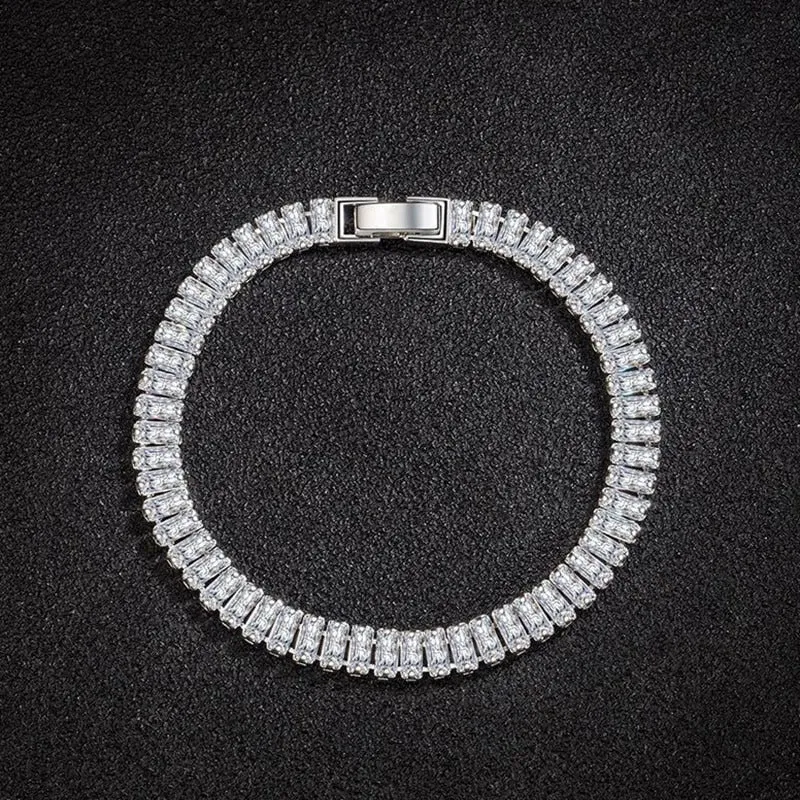 Dazzling Iced Out Zircon Bejeweled Tennis Bracelets