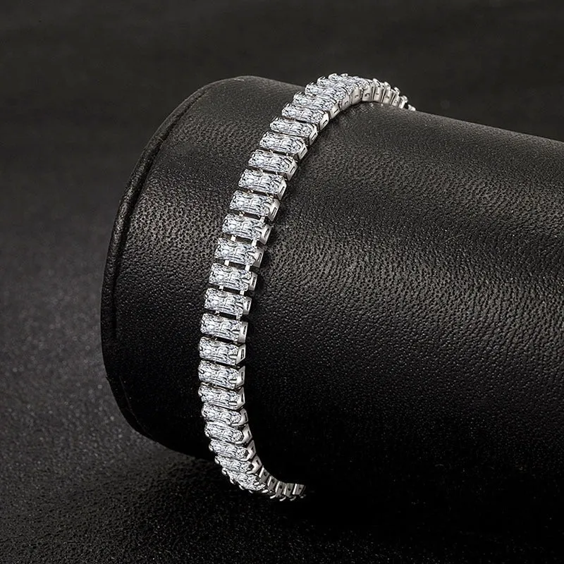 Dazzling Iced Out Zircon Bejeweled Tennis Bracelets