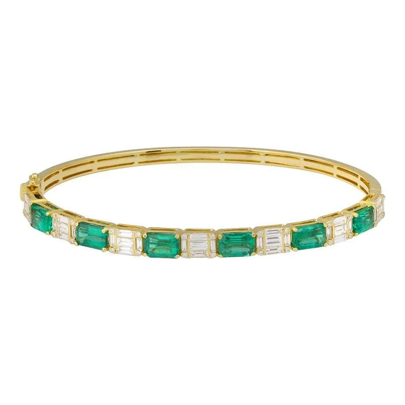 Diamond & Gemstone Baguette Bangle