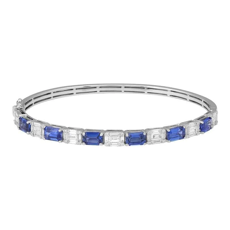 Diamond & Gemstone Baguette Bangle