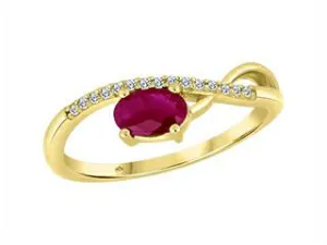 Diamond Garnet Ring