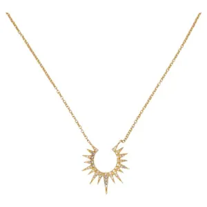 Diamond Open Sunburst Necklace