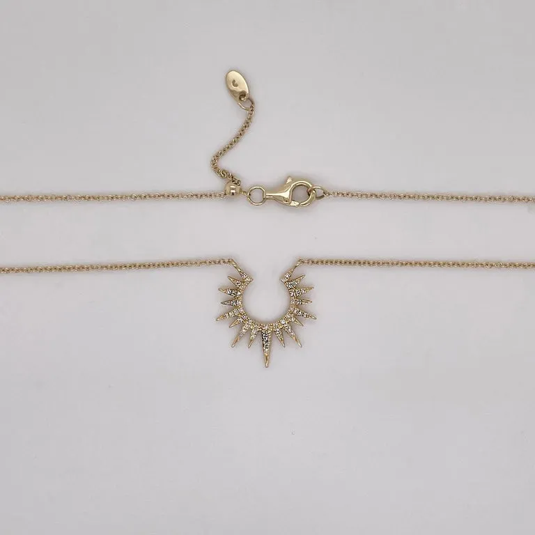 Diamond Open Sunburst Necklace