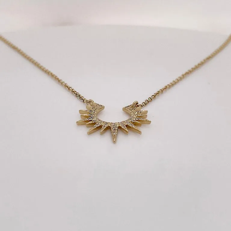 Diamond Open Sunburst Necklace