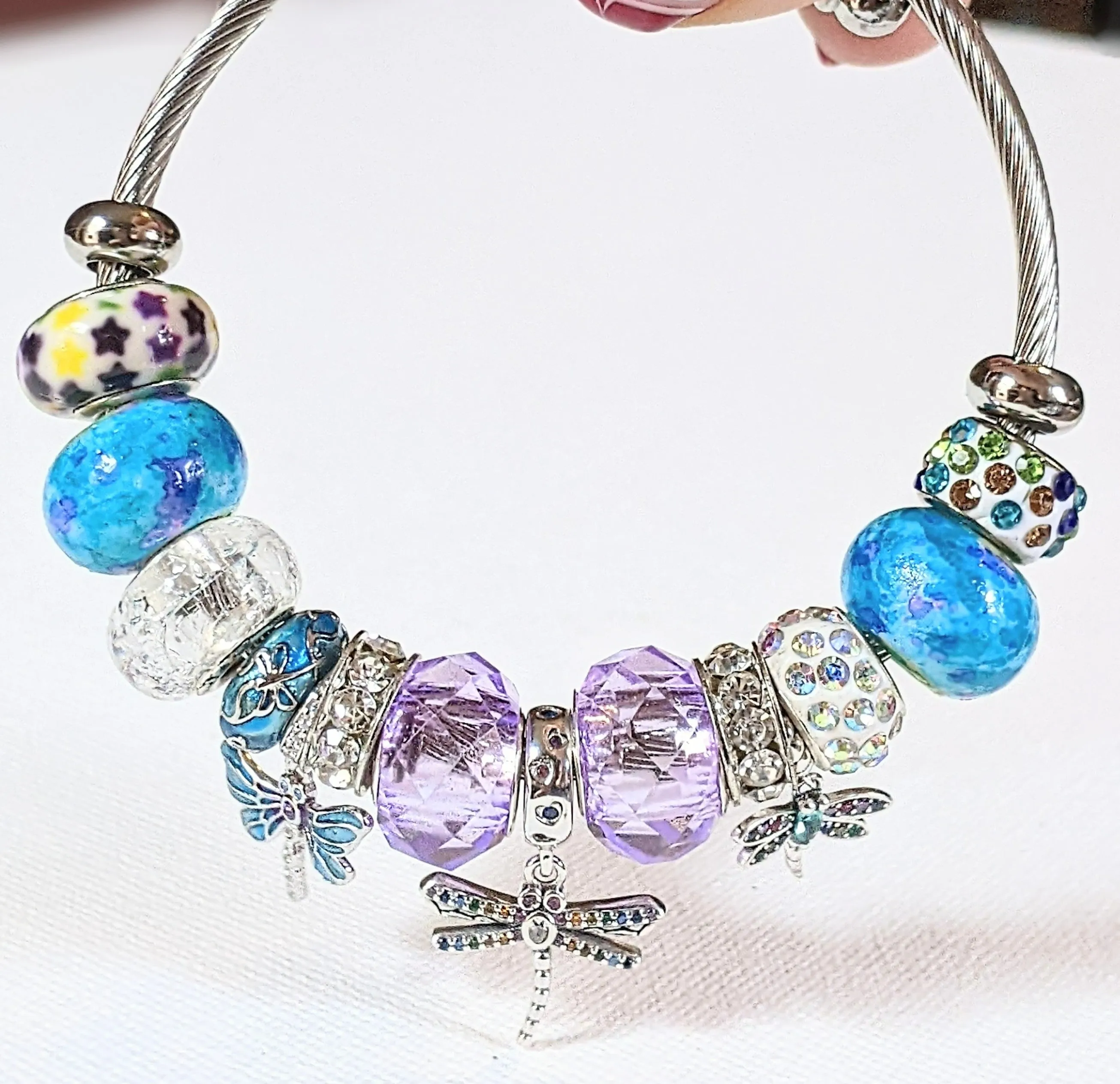 Dragonfly Euro Cuff Wrap Bracelet