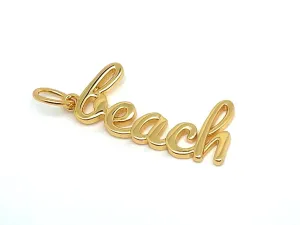 Elegant Beach Word Pendant