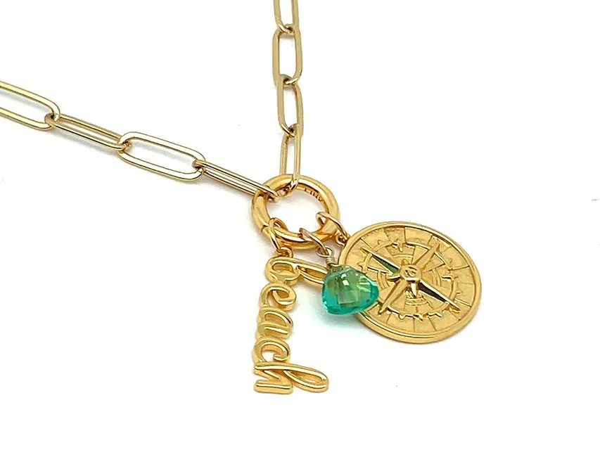 Elegant Beach Word Pendant
