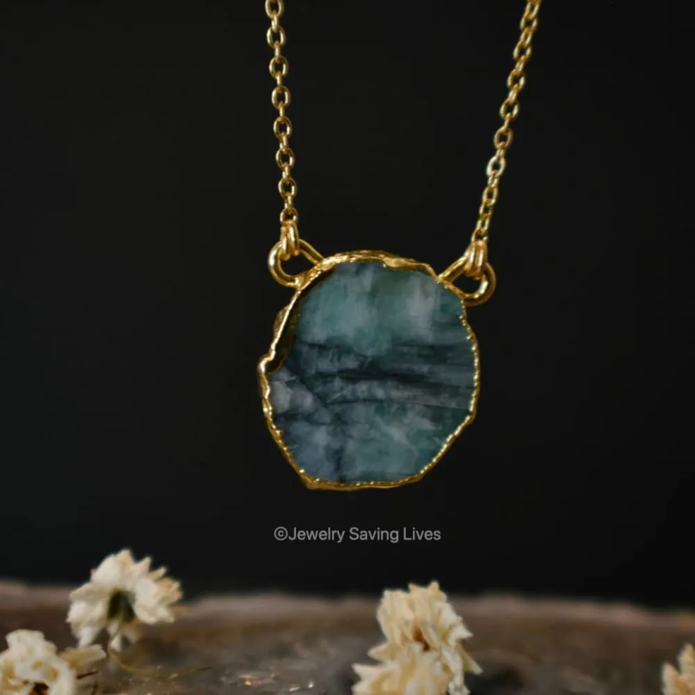 Emerald Slice Necklace
