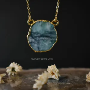Emerald Slice Necklace
