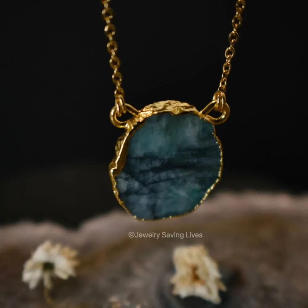 Emerald Slice Necklace