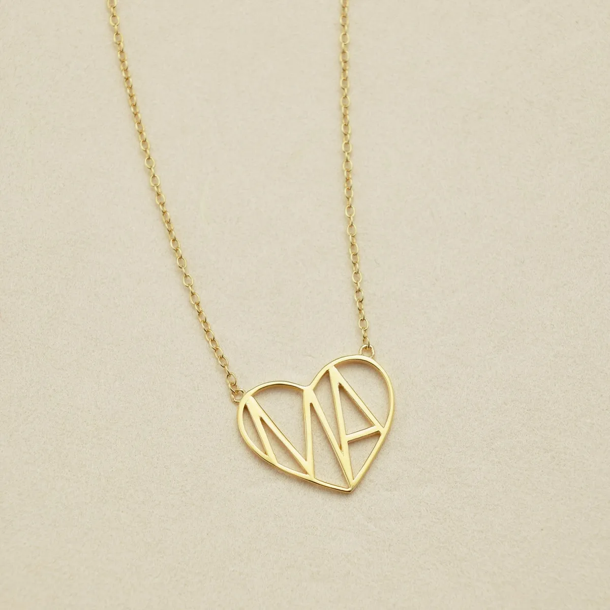 Eternal Mom Heart Necklace - Gold