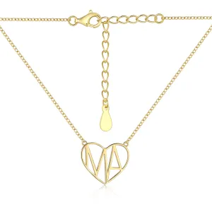 Eternal Mom Heart Necklace - Gold