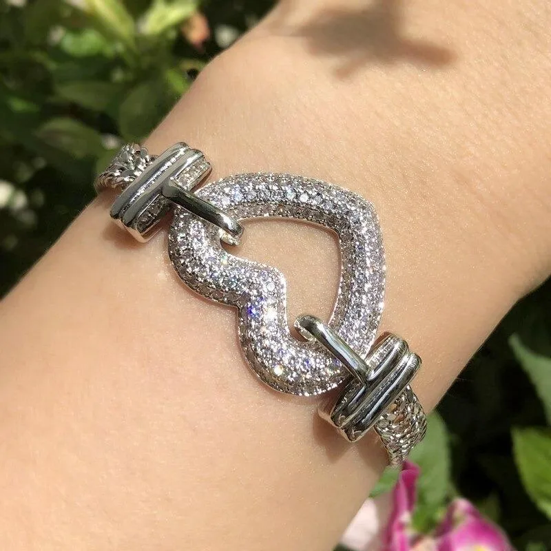 Extravagant Zircon Heart Accent Jewelry Set