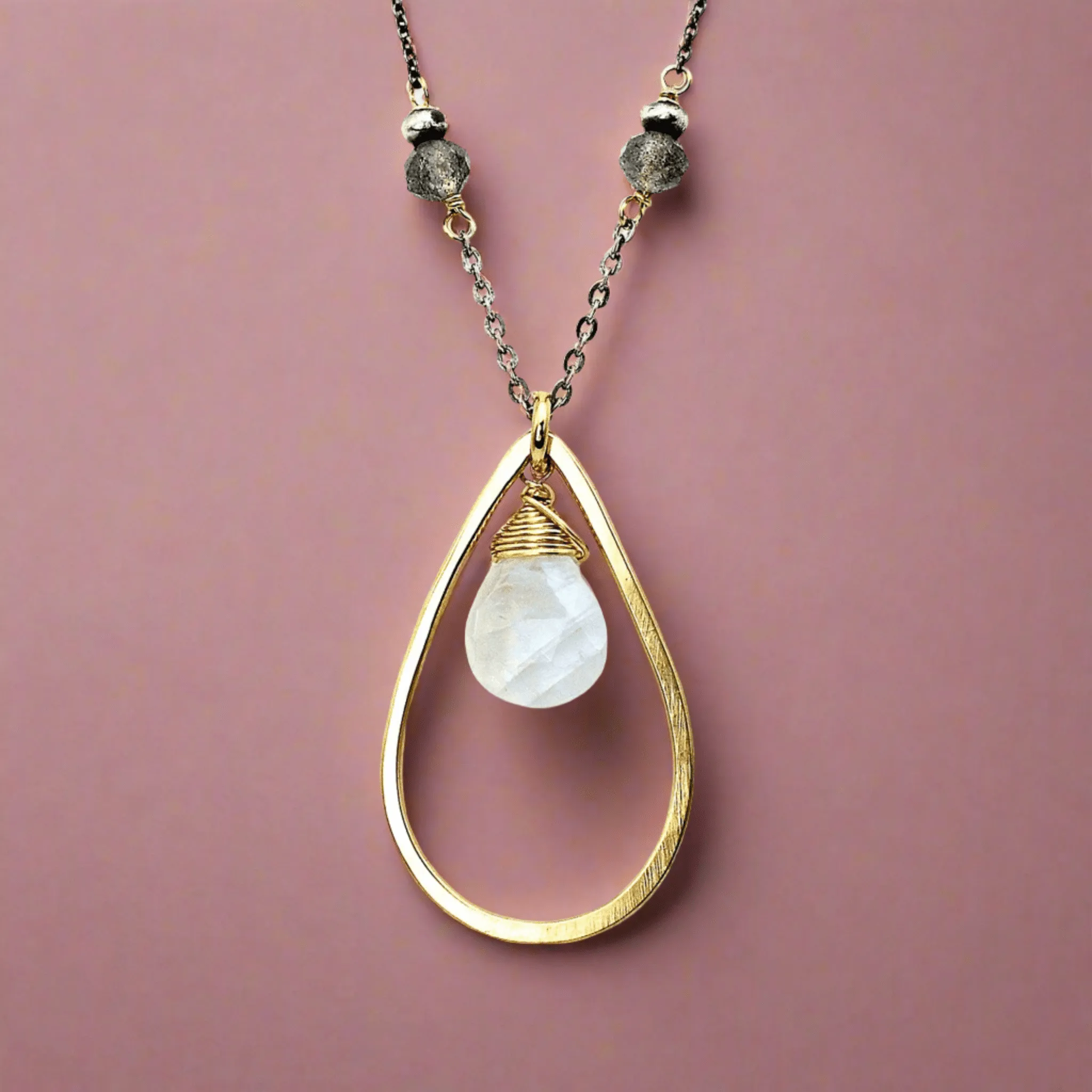 Faceted Moonstone Necklace