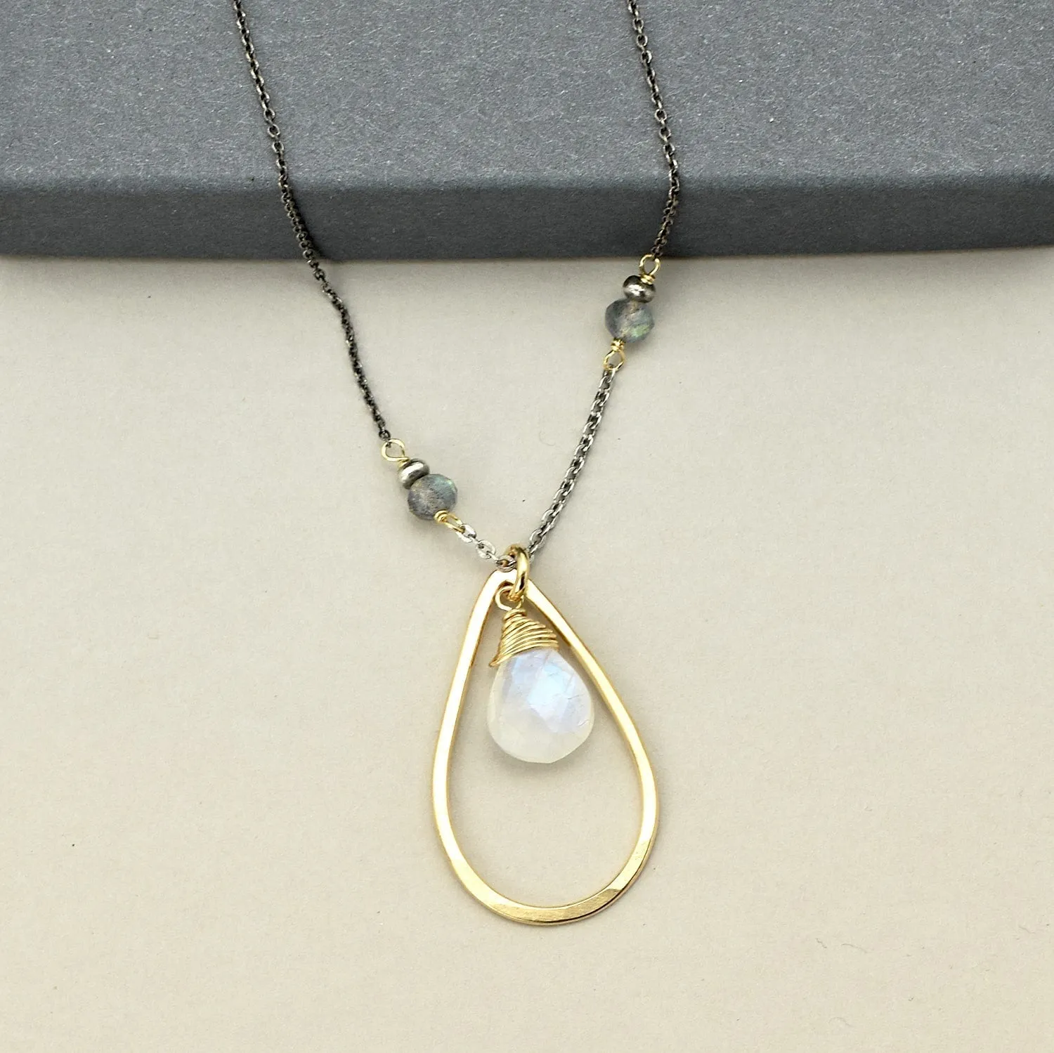 Faceted Moonstone Necklace