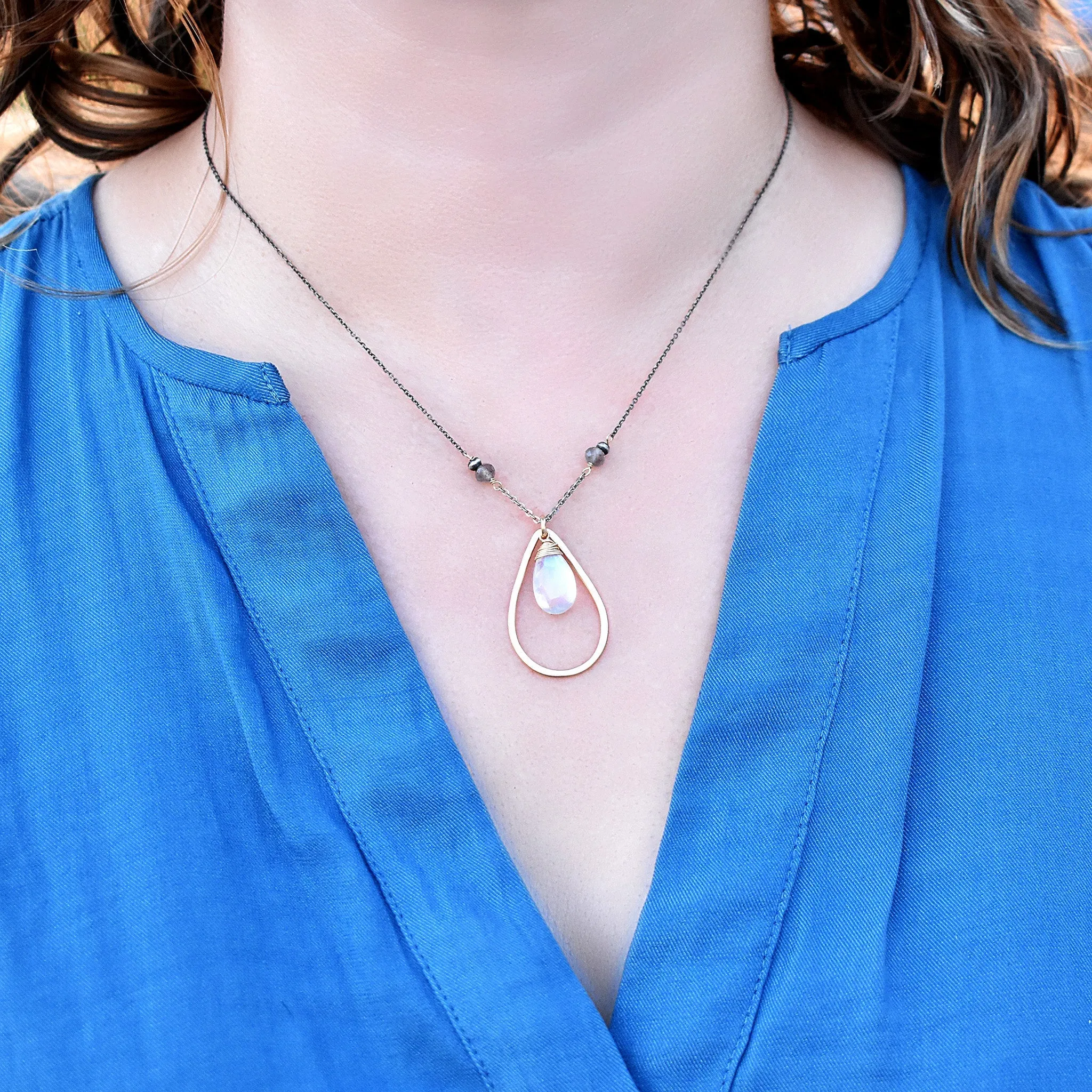 Faceted Moonstone Necklace