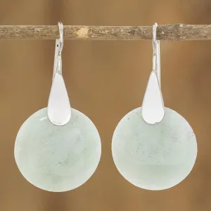 Fair Trade Silver 925 and Green Jade Handcrafted Earrings - Otomi Forest Princess | NOVICA