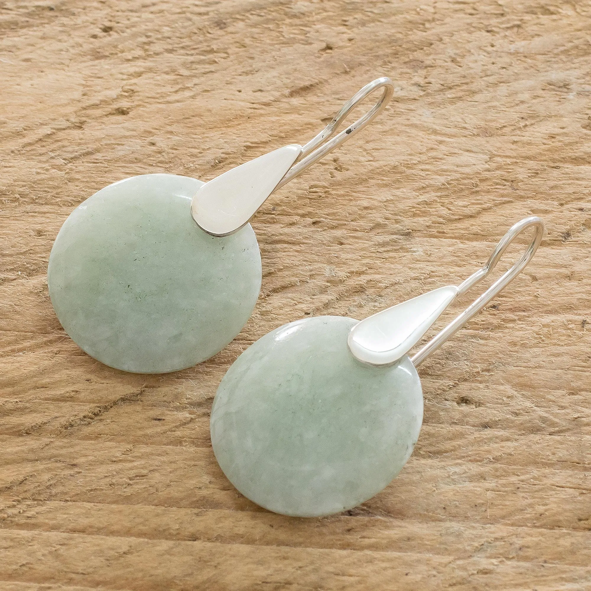 Fair Trade Silver 925 and Green Jade Handcrafted Earrings - Otomi Forest Princess | NOVICA