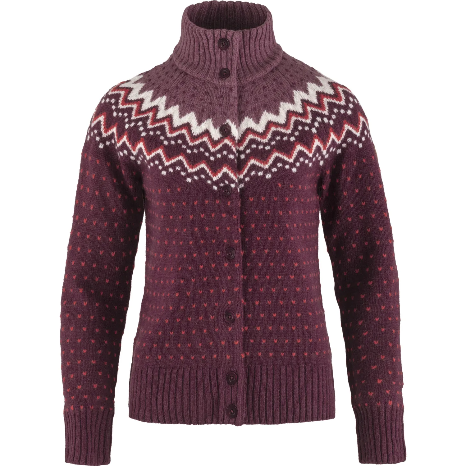 Fjällräven Women&#x27;s Övik Knit Cardigan Dark Garnet | Buy Fjällräven Women&#x27;s Övik Knit Cardigan Dark Garnet here | Outnorth