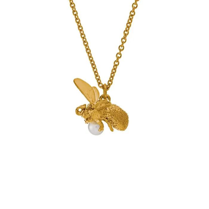Flying Bee with Pearl Necklace
