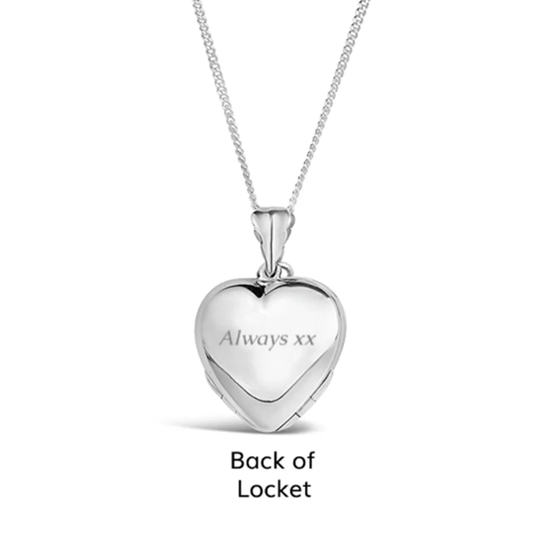 Four Picture Heart Locket | Silver