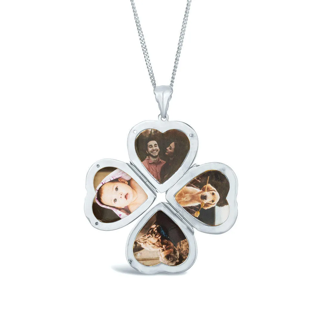 Four Picture Heart Locket | Silver