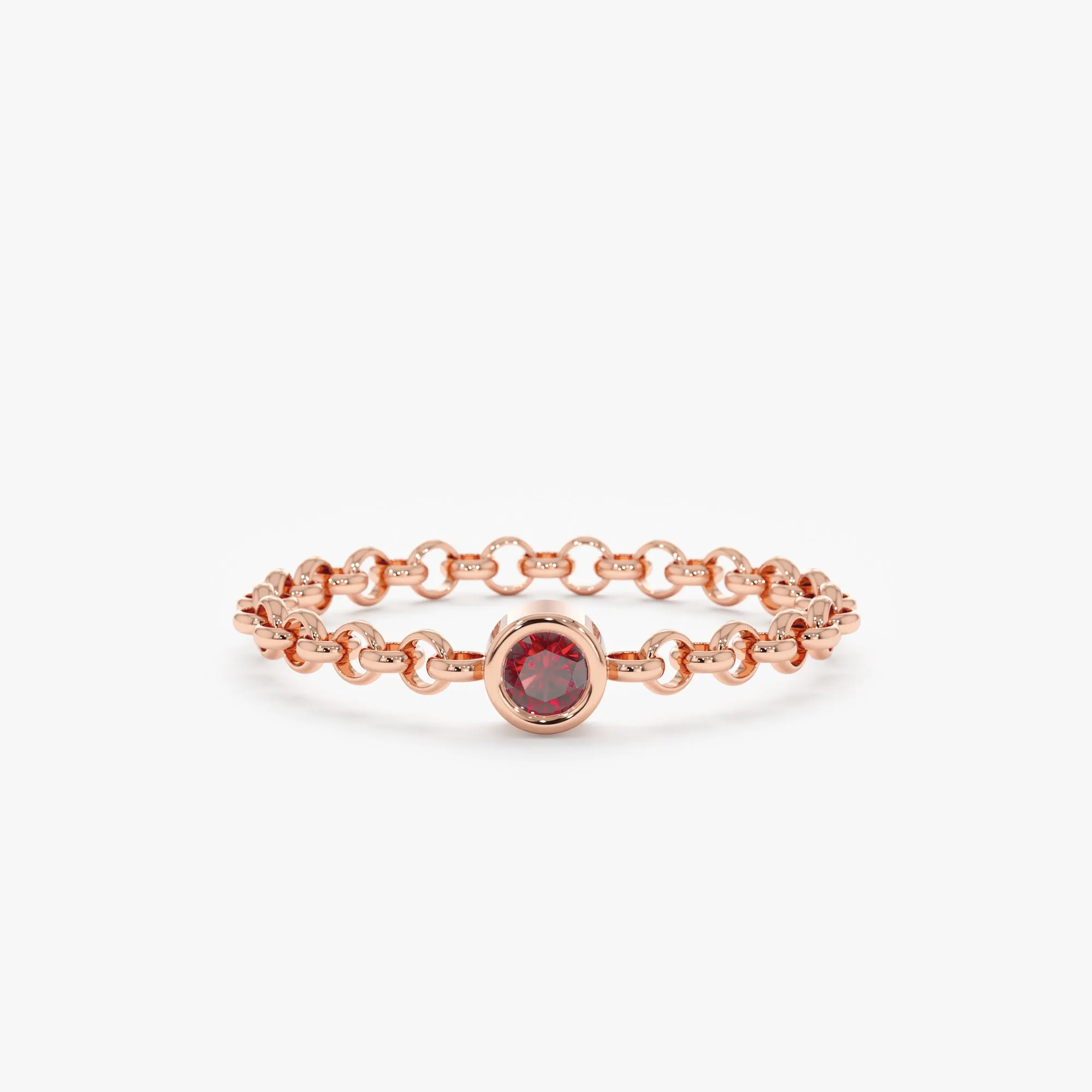 Garnet Chain Ring, Adriana