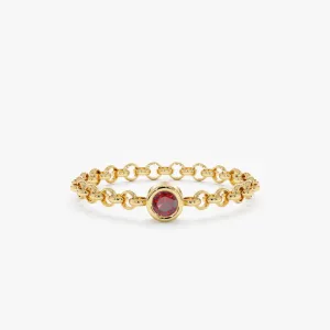 Garnet Chain Ring, Adriana