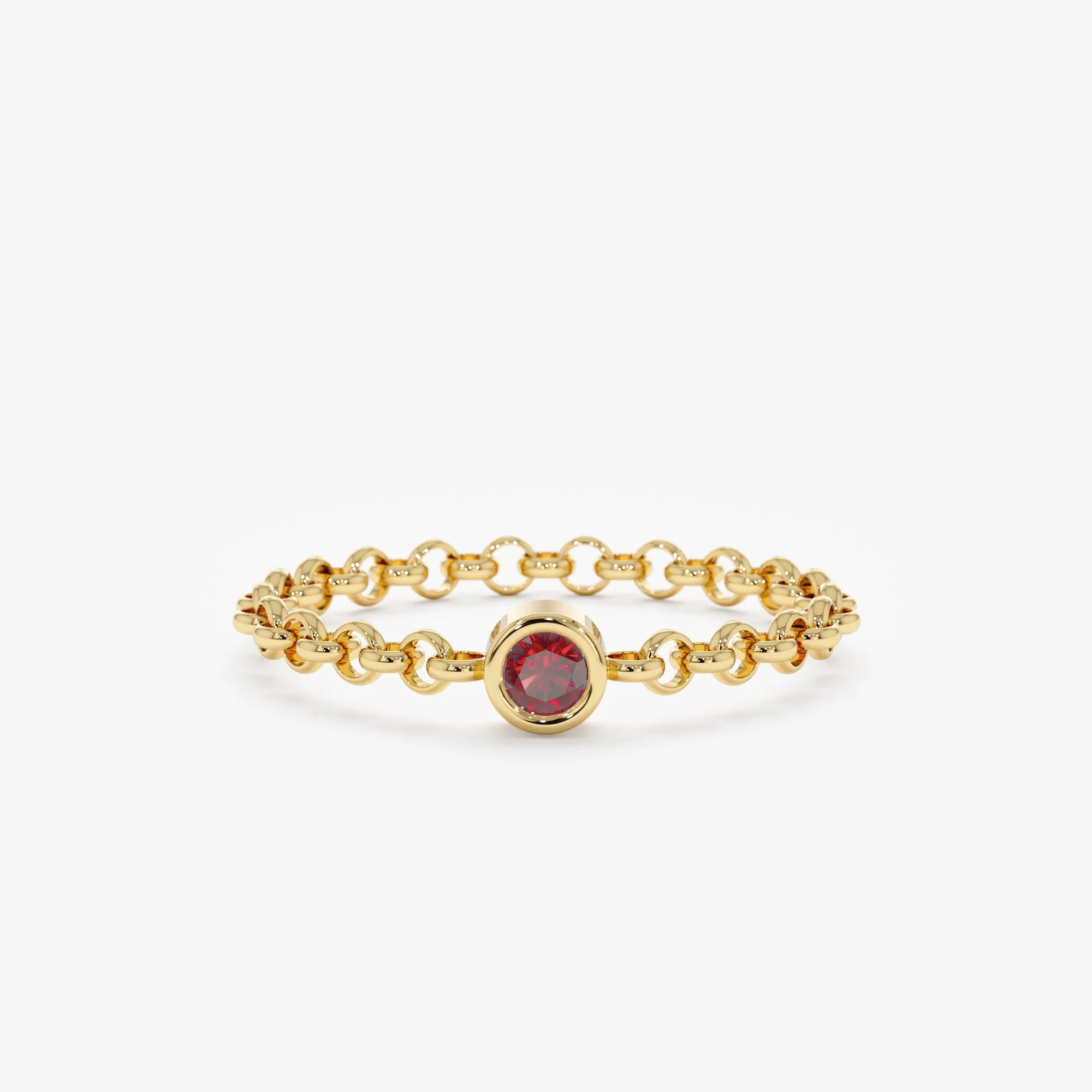 Garnet Chain Ring, Adriana
