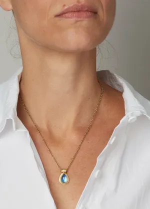 Gem Grade Blue Moonstone Necklace