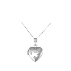 Girls Jewelry - 15 Inches Gold Or Silver Etched Heart Locket Necklace