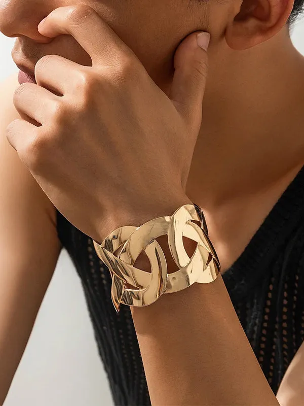 Gold Open Cuff Bracelet