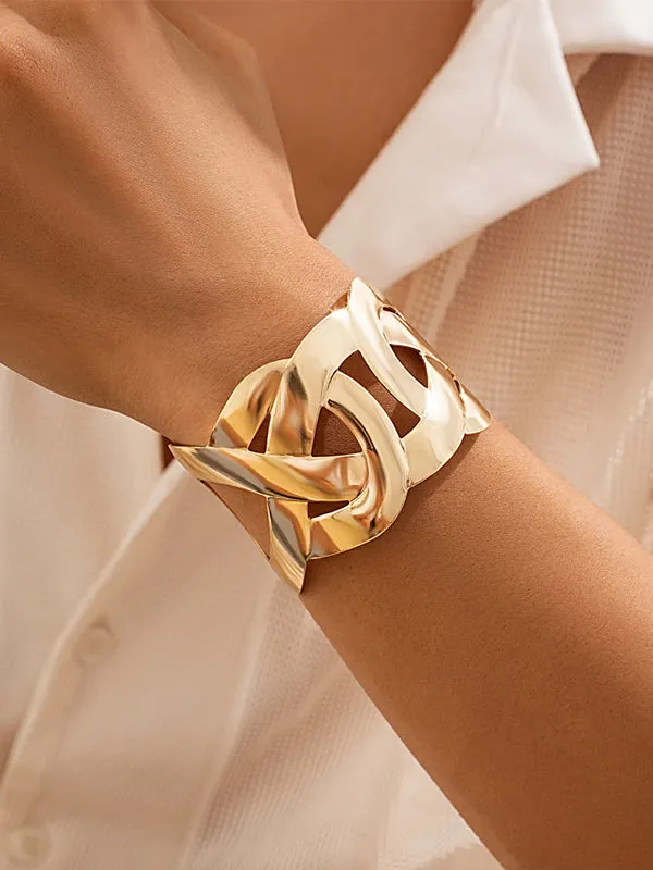 Gold Open Cuff Bracelet