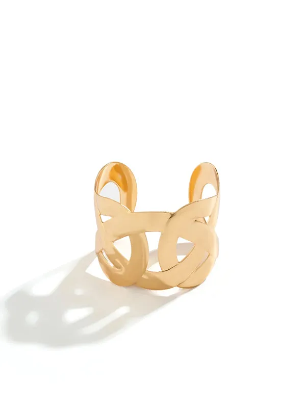 Gold Open Cuff Bracelet
