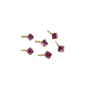 Gold Vermeil Rhodolite Garnet Charm Pendant