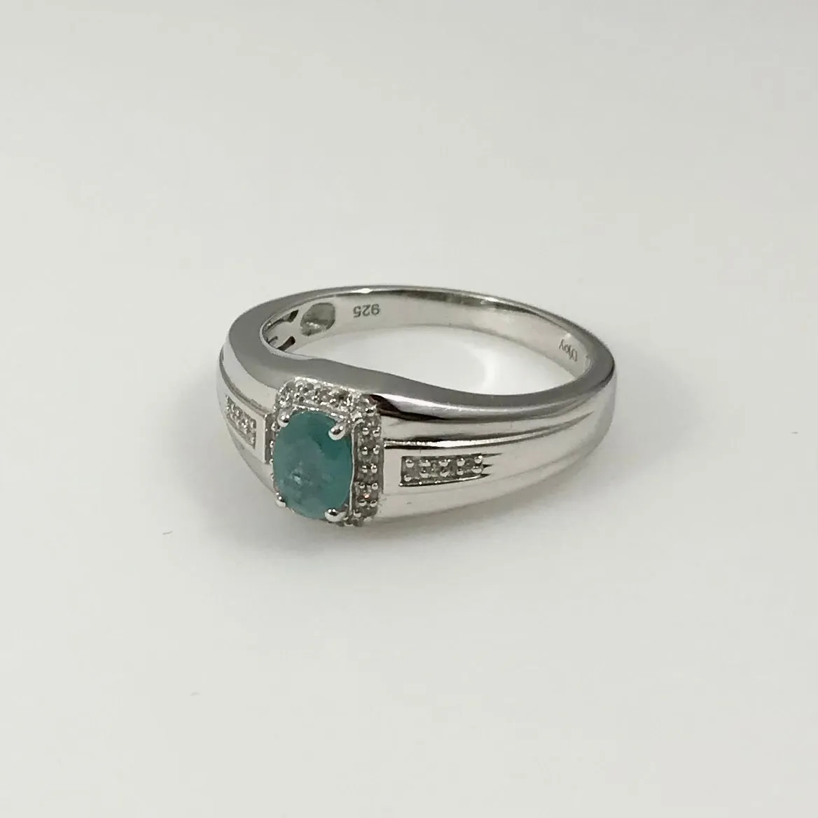 Grandidierite Platinum over Sterling Silver Ring (Size 12)