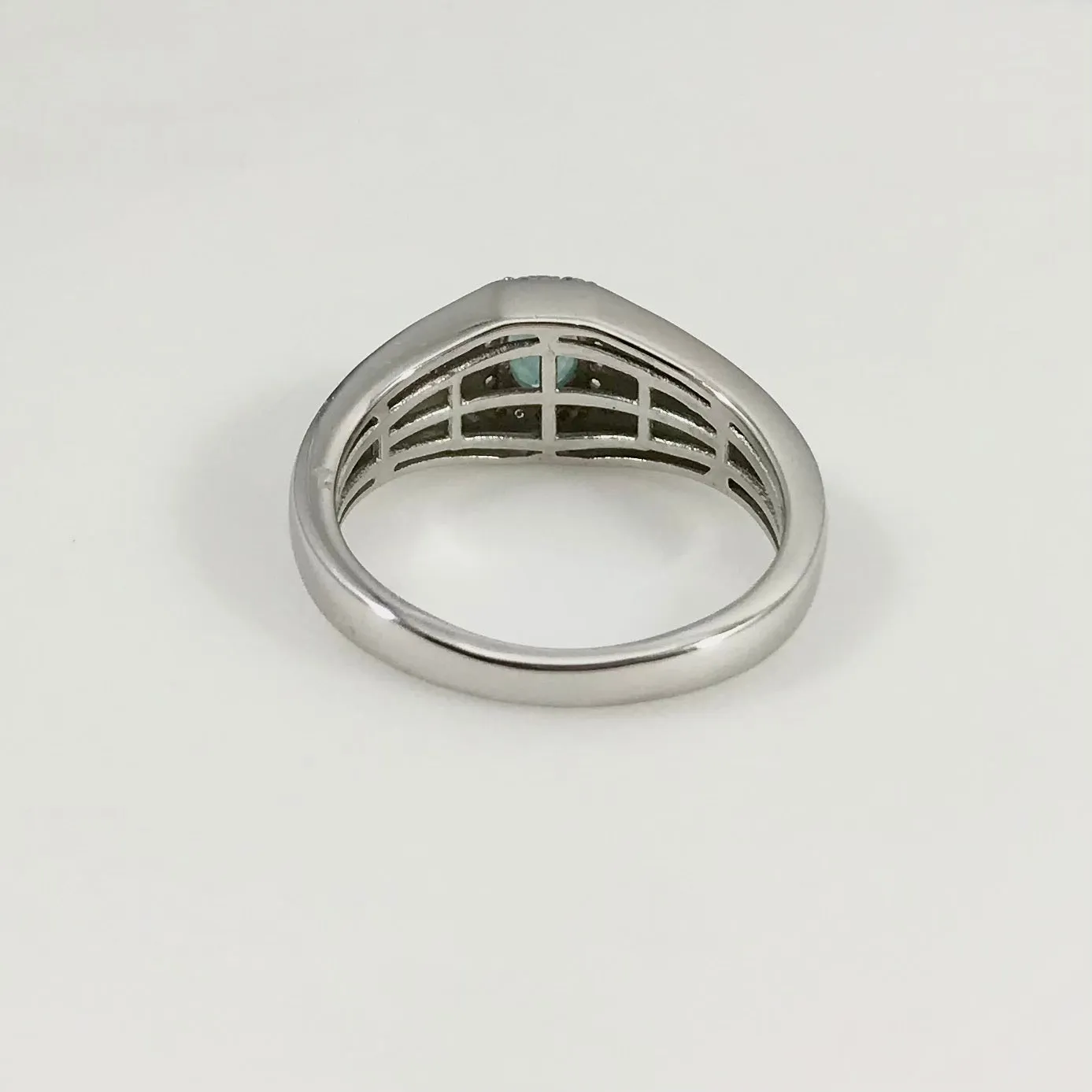 Grandidierite Platinum over Sterling Silver Ring (Size 12)