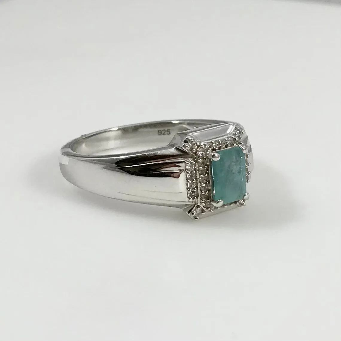 Grandidierite Platinum over Sterling Silver Ring (Size 13)