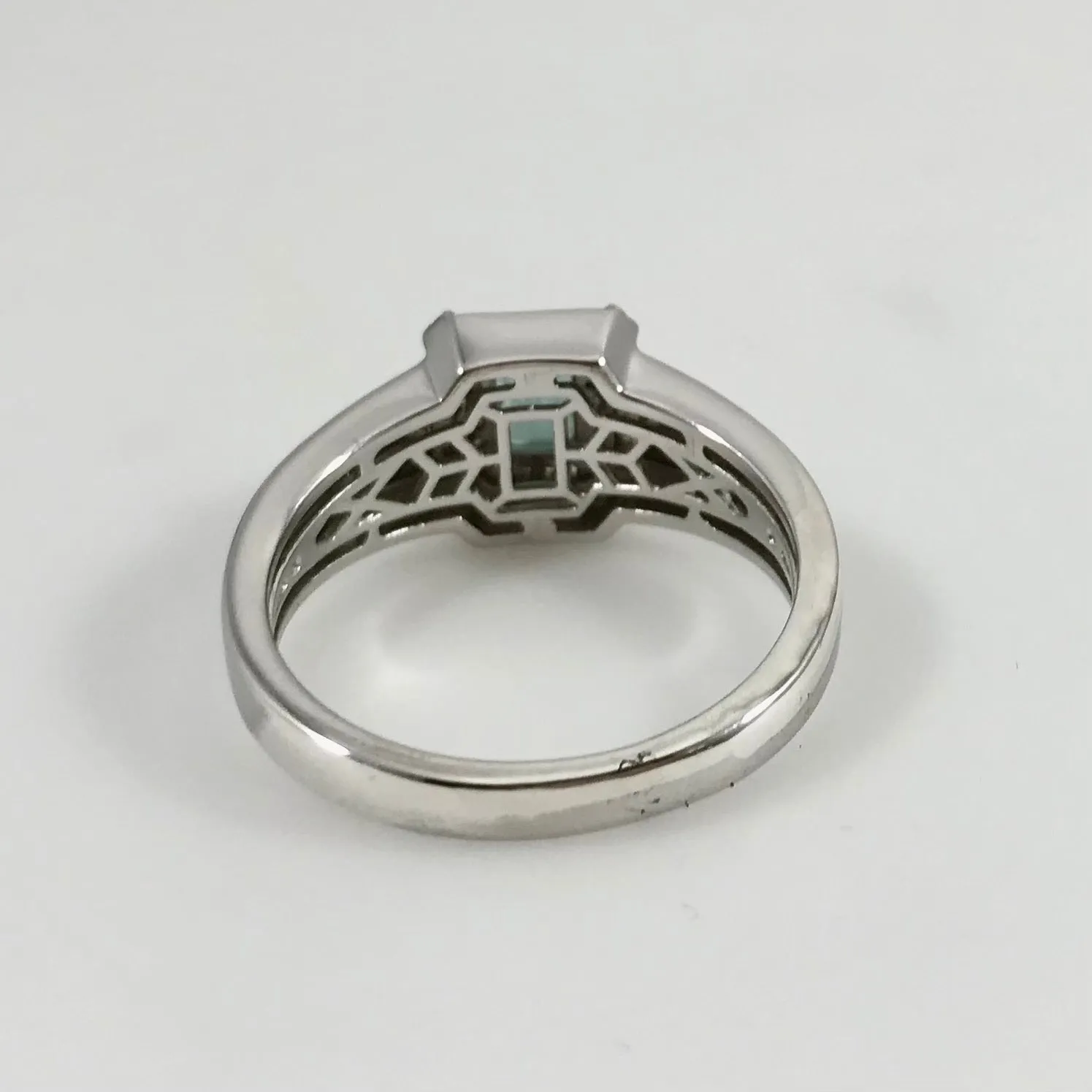 Grandidierite Platinum over Sterling Silver Ring (Size 13)