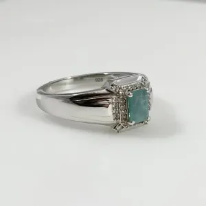 Grandidierite Platinum over Sterling Silver Ring (Size 13)
