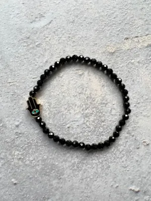 Hamsa Black Tourmaline Bracelet