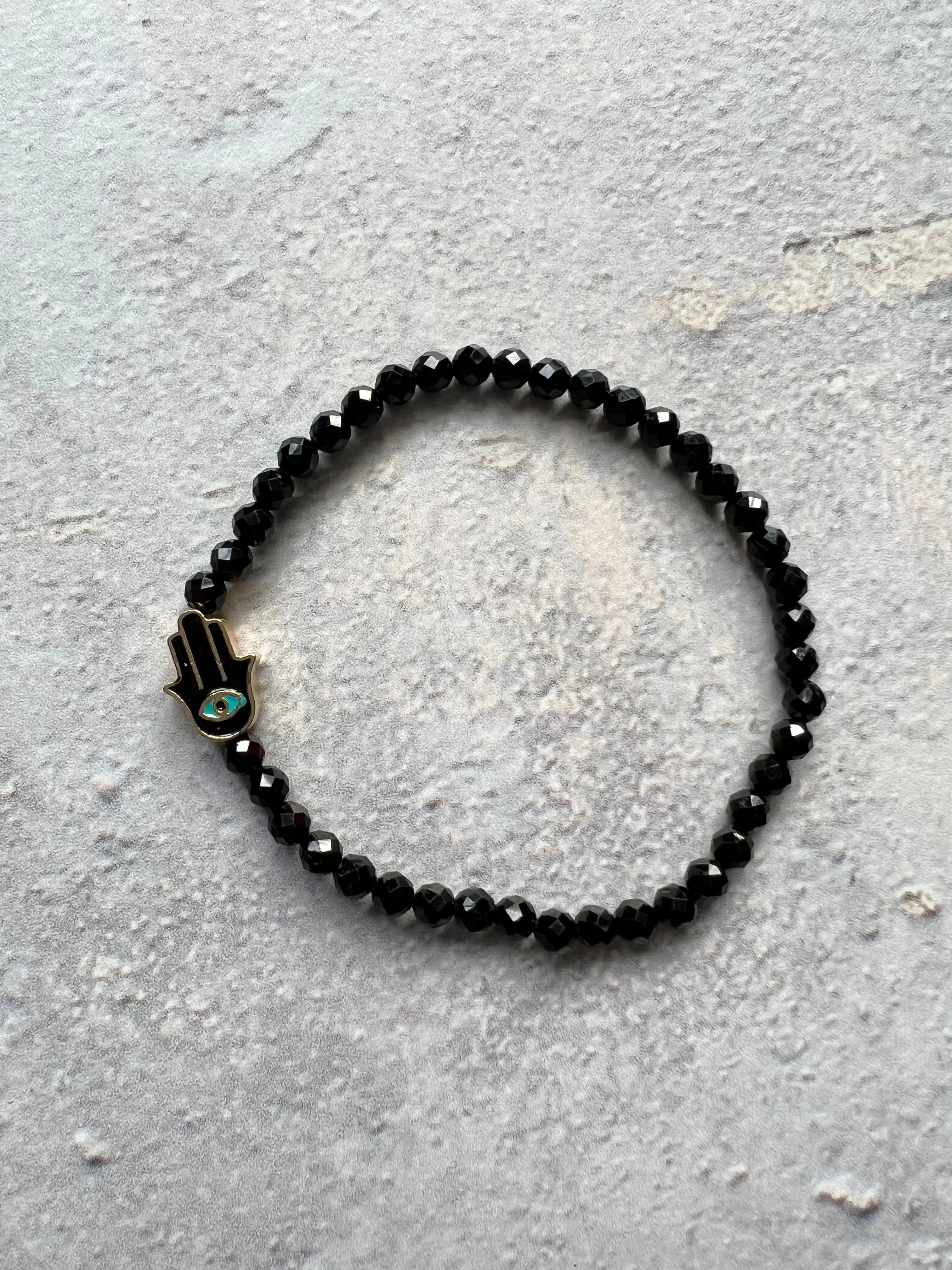 Hamsa Black Tourmaline Bracelet